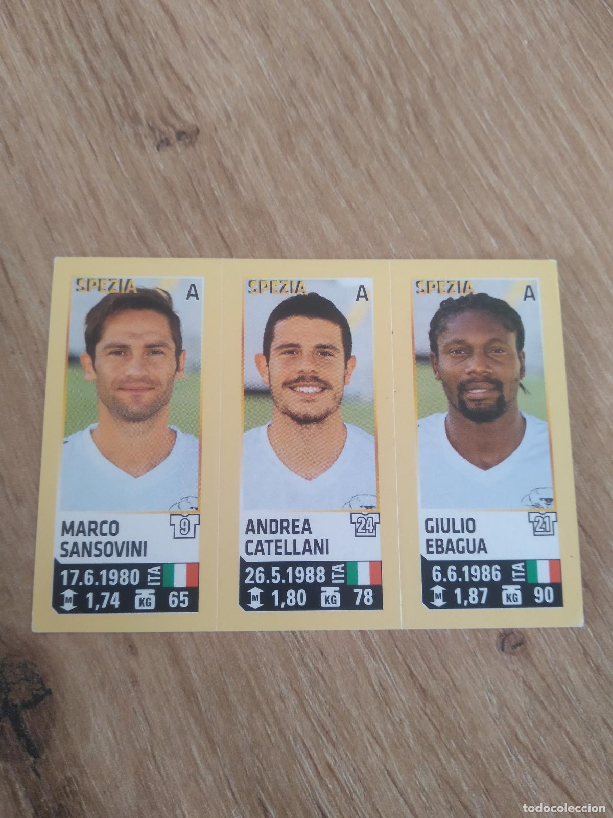 Cromos de f&uacute;tbol: 743 SANSOVINI CATELLANI EBAGUA SPEZIA CROMO FUTBOL PANINI LIGA ITALIA 2013-2014 CALCIATORI 13-14