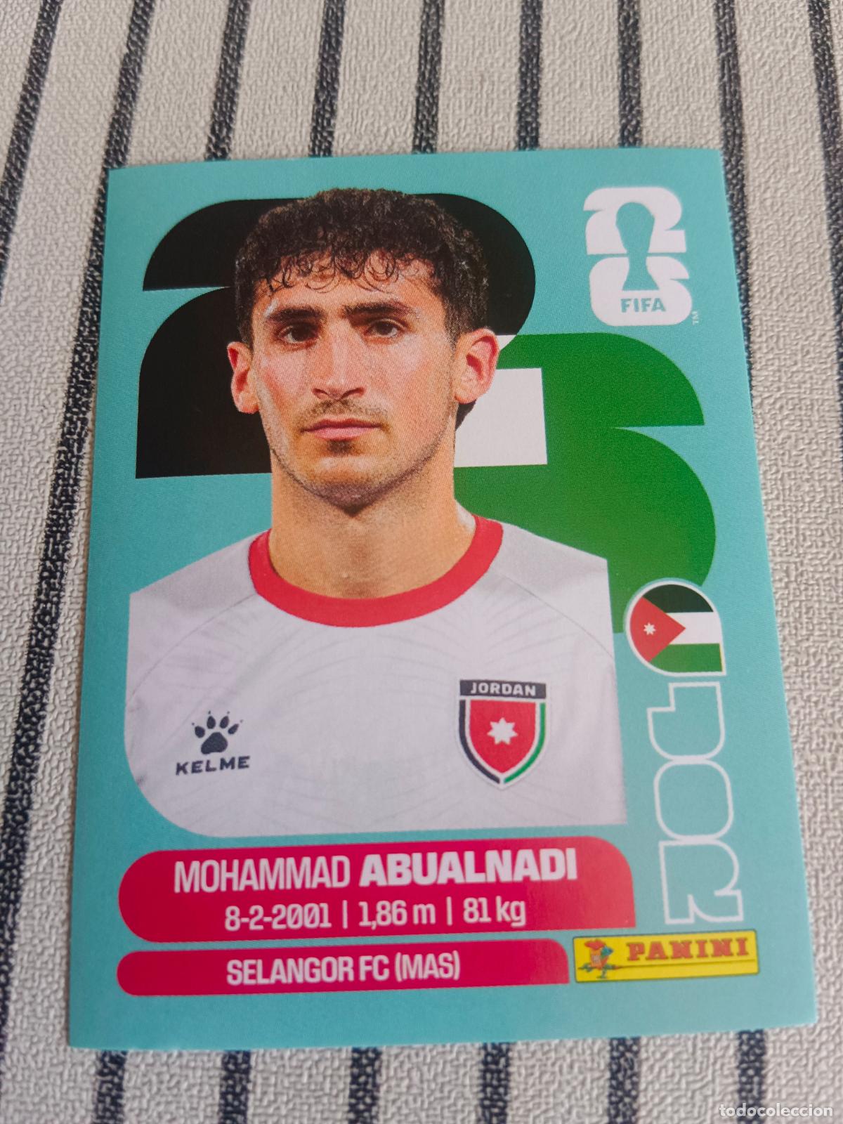 Cromos de f&uacute;tbol: MUNDIAL 2026 ESTADOS UNIDOS USA MEXICO MEJICO CANADA JOR 8 JOR8 MOHAMMAD ABUALNADI JORDANIA FIFA