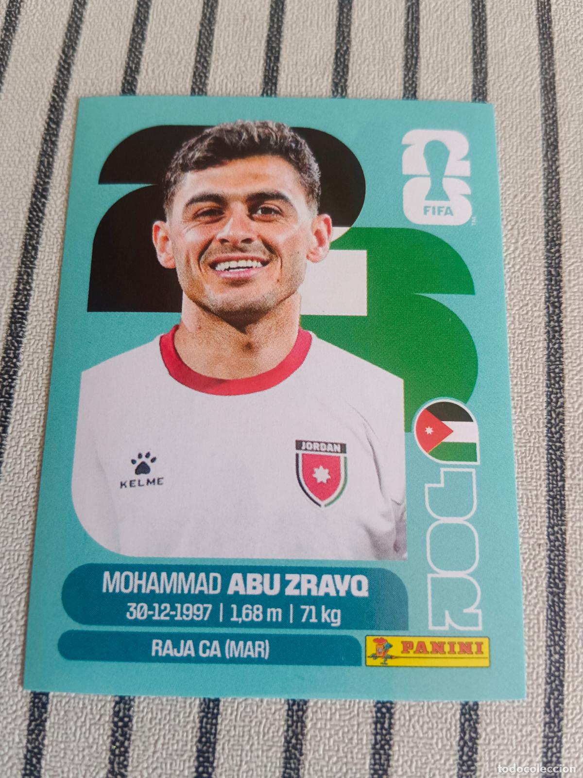 Cromos de f&uacute;tbol: MUNDIAL 2026 ESTADOS UNIDOS USA MEXICO MEJICO CANADA JOR 19 JOR19 MOHAMMAD ABU ZRAYQ JORDANIA FIFA