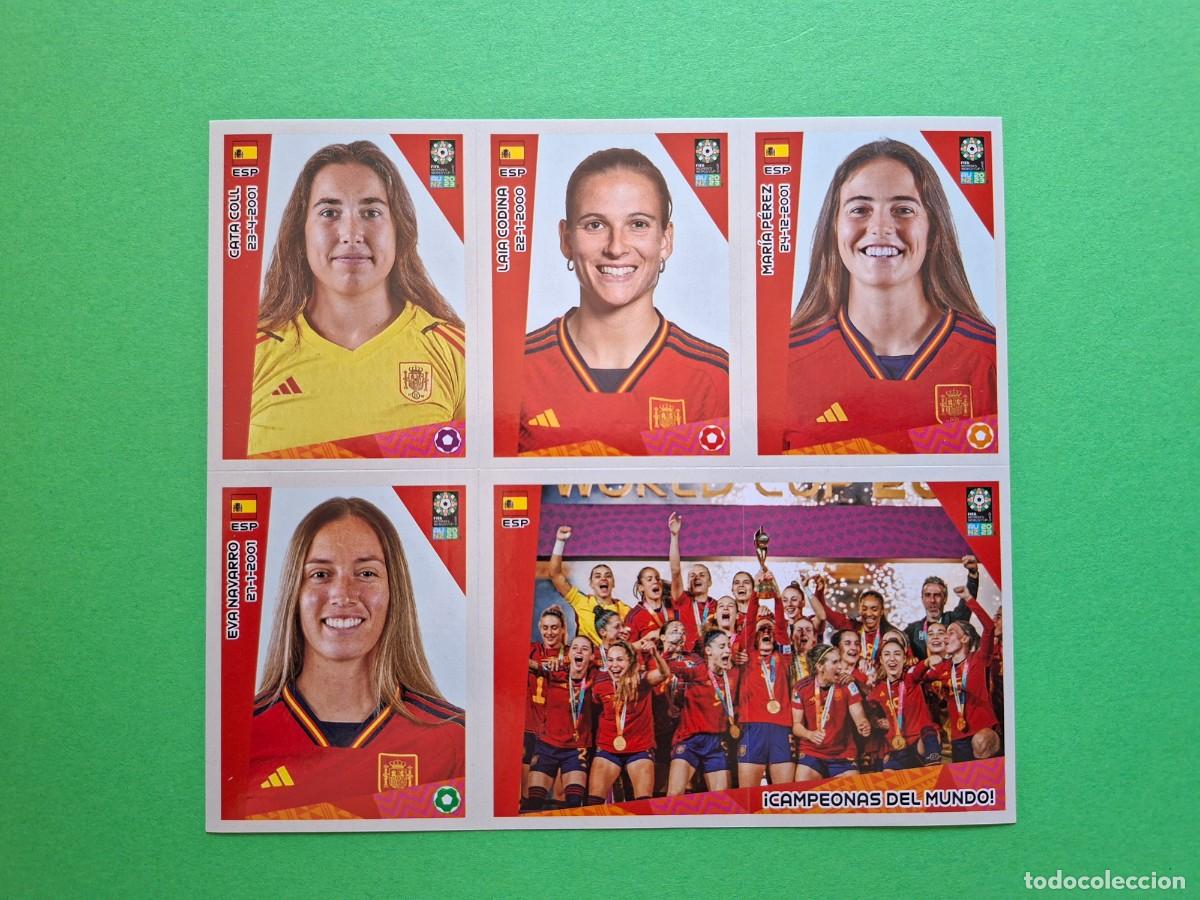 Cromos de f&uacute;tbol: LAMINA 6 CROMOS ESPA&Ntilde;A FIFA WOMENS WORLD CUP 2023 CAMPEONAS DEL MUNDO MUNDIAL FEMENINO 23 CATA COLL