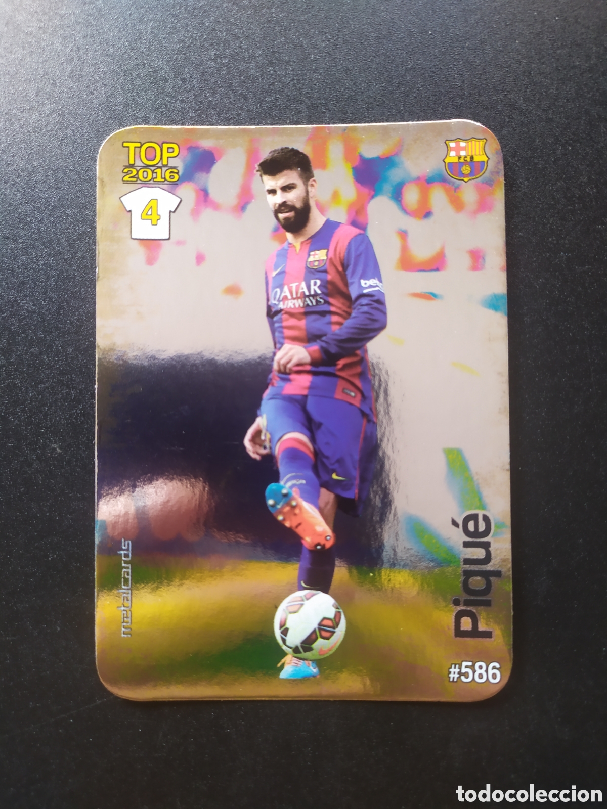 Cromos de f&uacute;tbol: Mundicromo fichas Liga 2015 2016 15 16 Piqu&eacute; brillo liso n&deg; 586 Barcelona