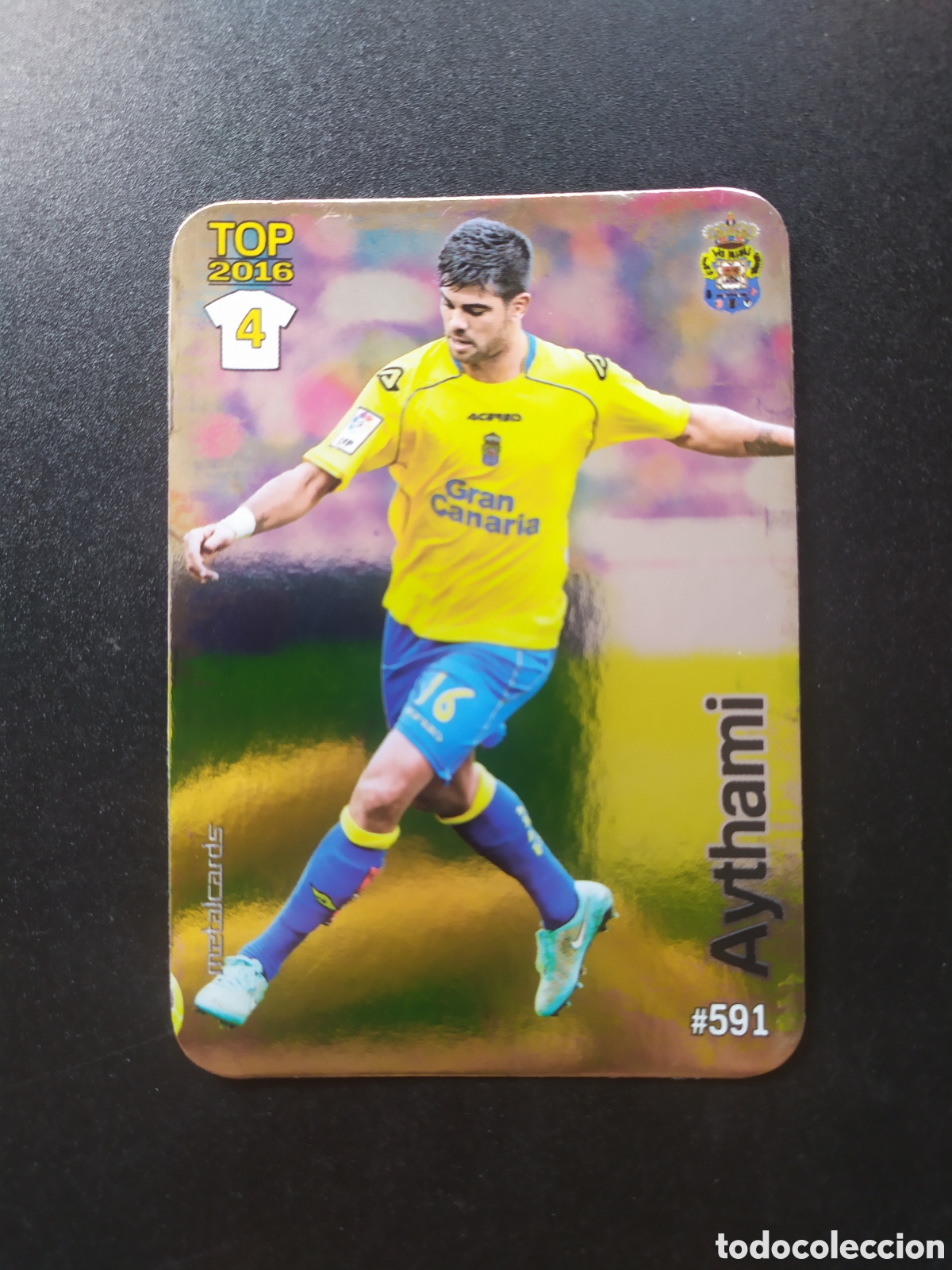 Cromos de f&uacute;tbol: Mundicromo fichas Liga 2015 2016 15 16 Aythami brillo liso n&deg; 591 Las Palmas