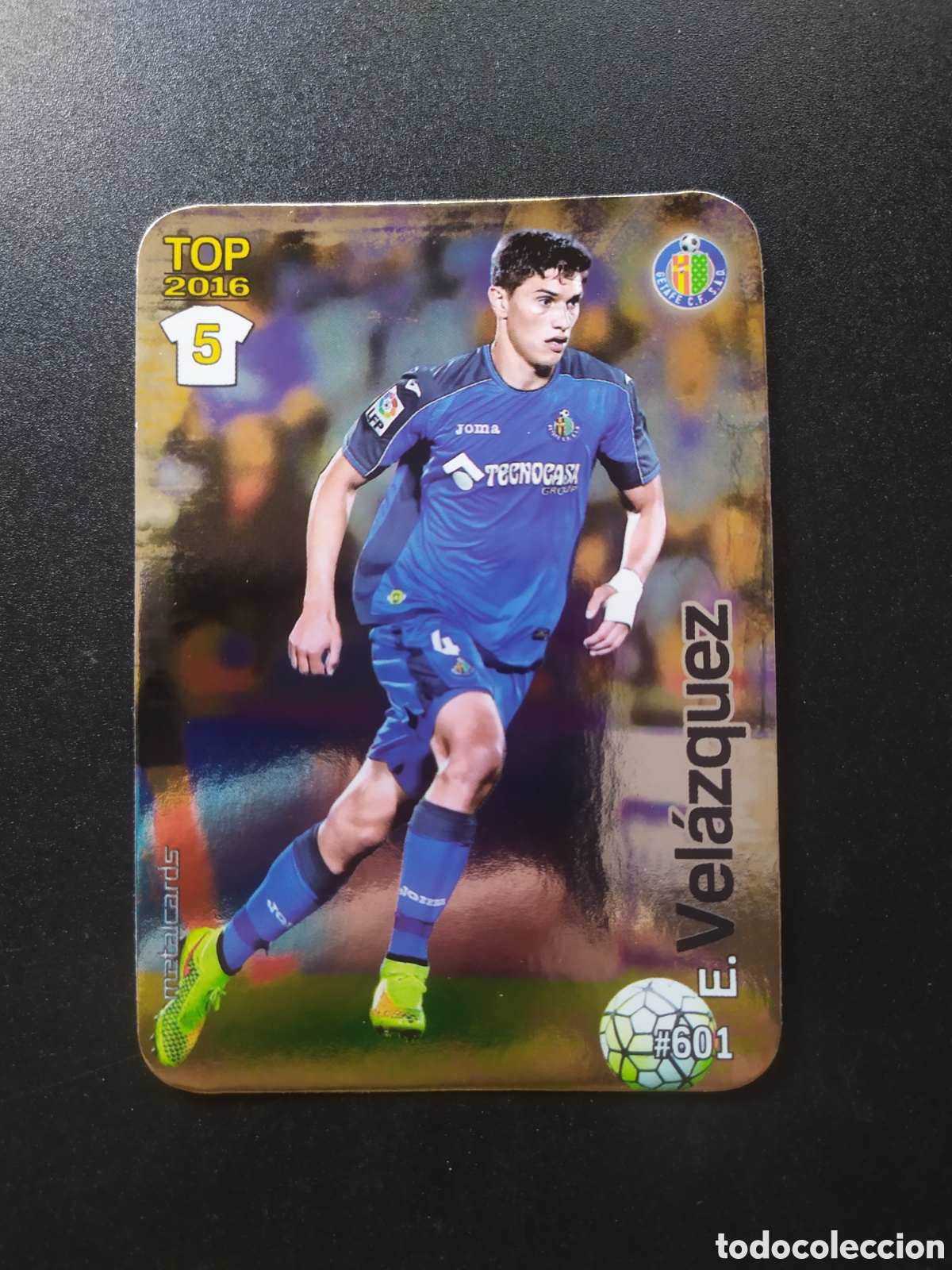 Cromos de f&uacute;tbol: Mundicromo fichas Liga 2015 2016 15 16 Vel&aacute;zquez brillo liso n&deg; 601 Getafe