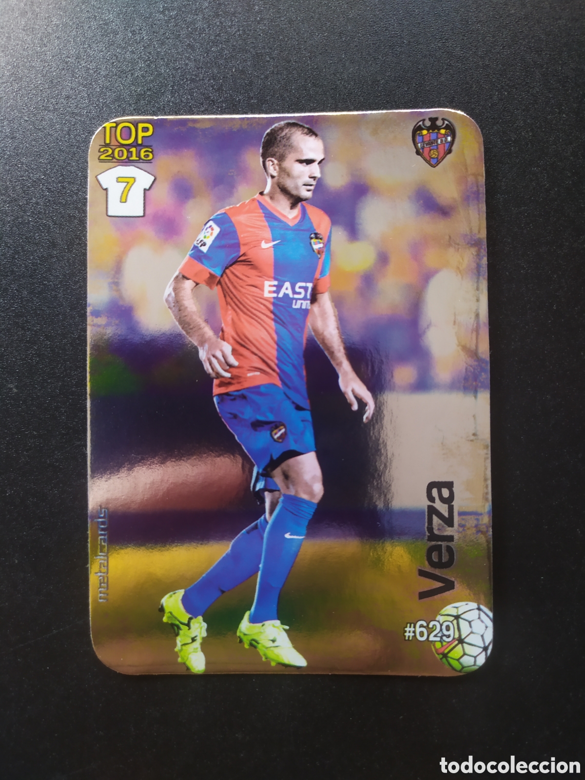 Cromos de f&uacute;tbol: Mundicromo fichas Liga 2015 2016 15 16 Verza brillo liso n&deg; 629 Levante