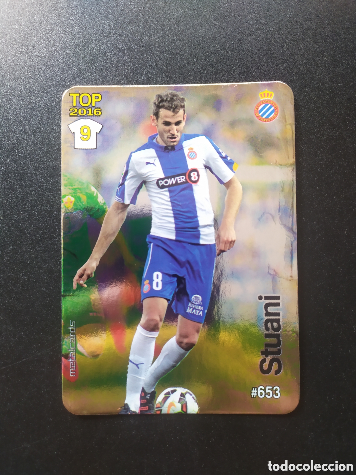 Cromos de f&uacute;tbol: Mundicromo fichas Liga 2015 2016 15 16 Stuani brillo liso n&deg; 653 Espanyol