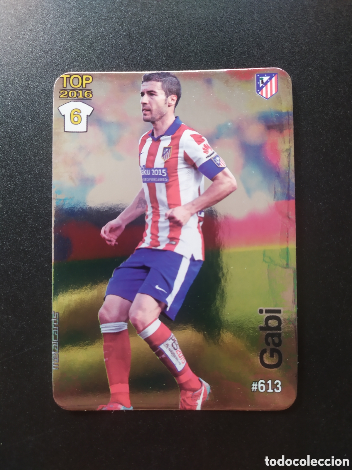 Cromos de f&uacute;tbol: Mundicromo fichas Liga 2015 2016 15 16 Gabi brillo liso n&deg; 613 Atl&eacute;tico Madrid