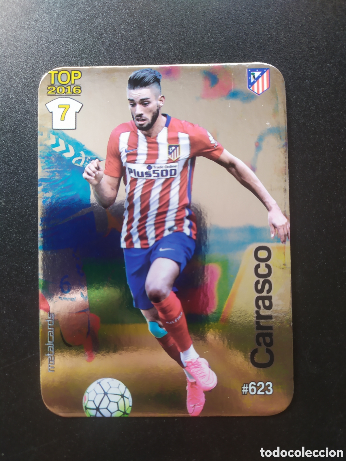 Cromos de f&uacute;tbol: Mundicromo fichas Liga 2015 2016 15 16 Carrasco brillo liso n&deg; 623 Atl&eacute;tico Madrid