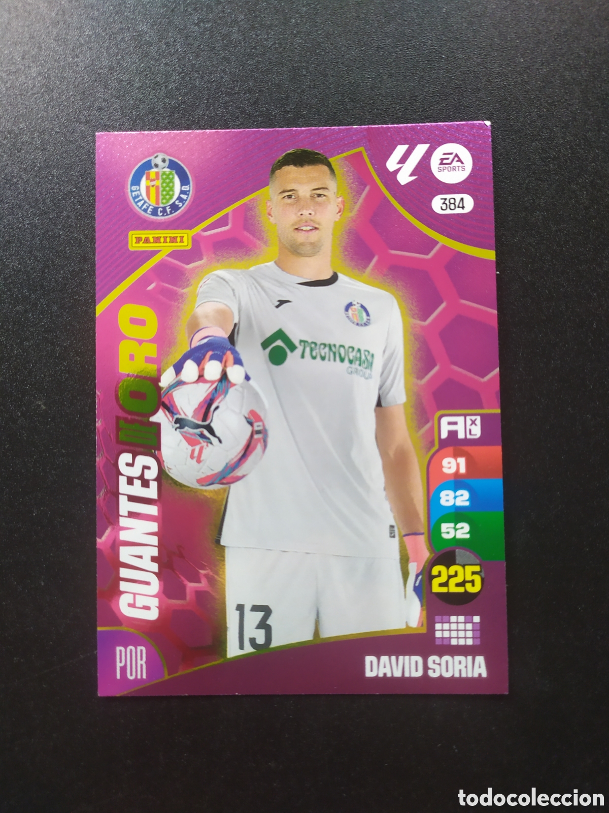 Cromos de f&uacute;tbol: Adrenalyn 2024 2025 24 25 panini David Soria guantes oro n&deg; 384 Getafe