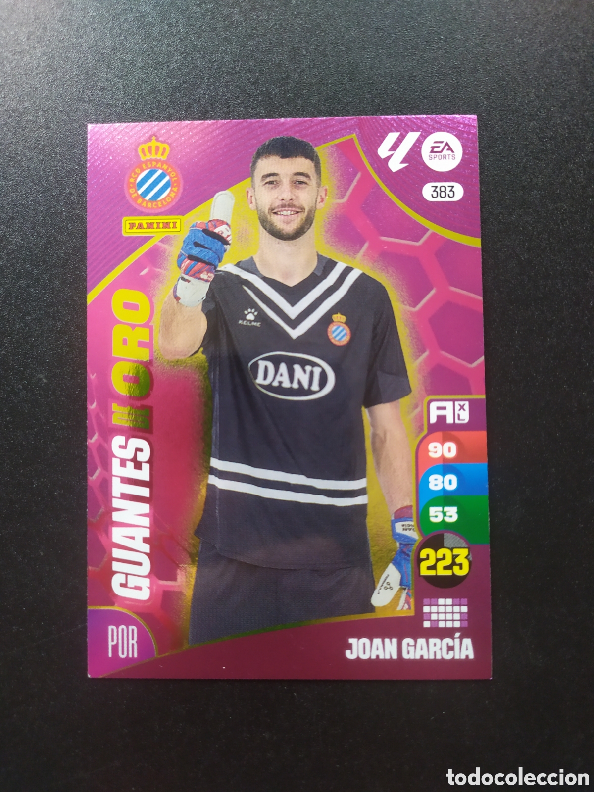 Cromos de f&uacute;tbol: Adrenalyn 2024 2025 24 25 panini Joan Garc&iacute;a guantes oro n&deg; 383 Espanyol