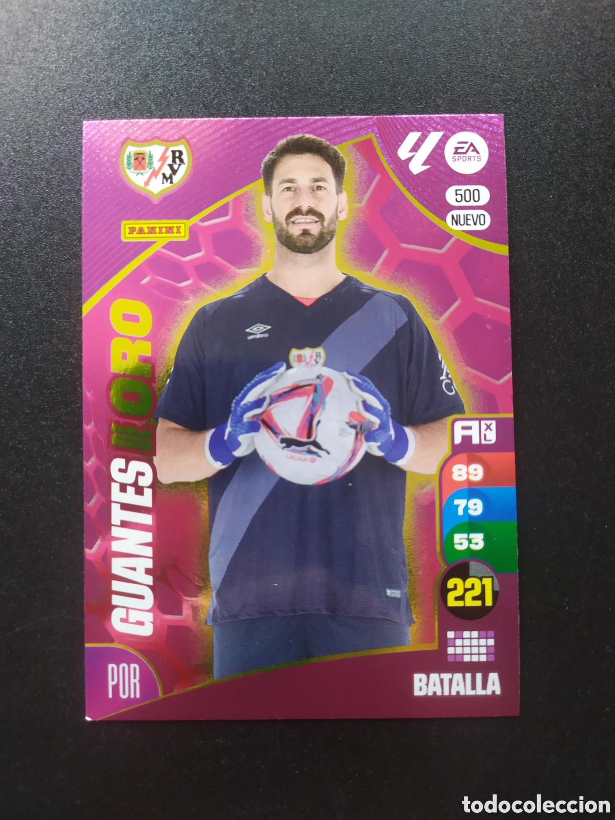 Cromos de f&uacute;tbol: Adrenalyn 2024 2025 24 25 panini Batalla nuevo guantes oro n&deg; 500 Rayo Vallecano