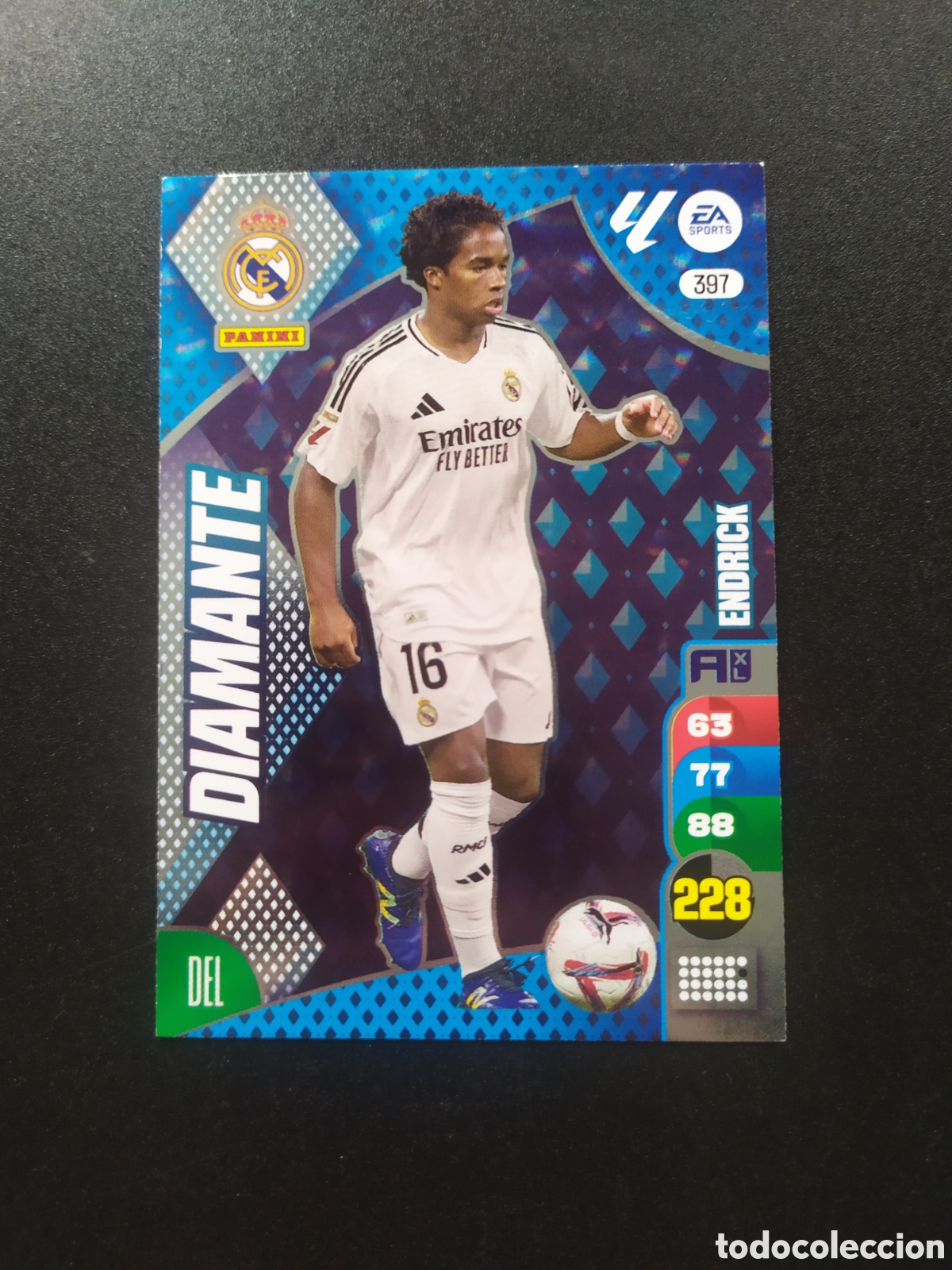 Cromos de f&uacute;tbol: Adrenalyn 2024 2025 24 25 panini Endrick diamante n&deg; 397 Real Madrid