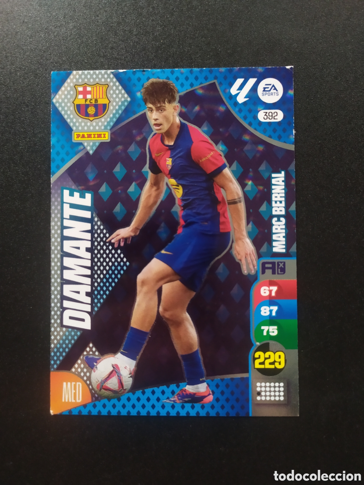 Cromos de f&uacute;tbol: Adrenalyn 2024 2025 24 25 panini Marc Bernal diamante n&deg; 392 Barcelona