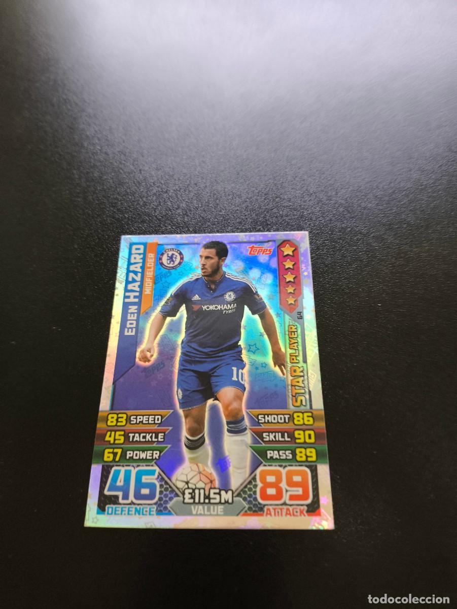 Cromos de f&uacute;tbol: 64 Eden Hazard Chelsea Topps English Premier League 2015 2016 Match Attax no panini liga belgium