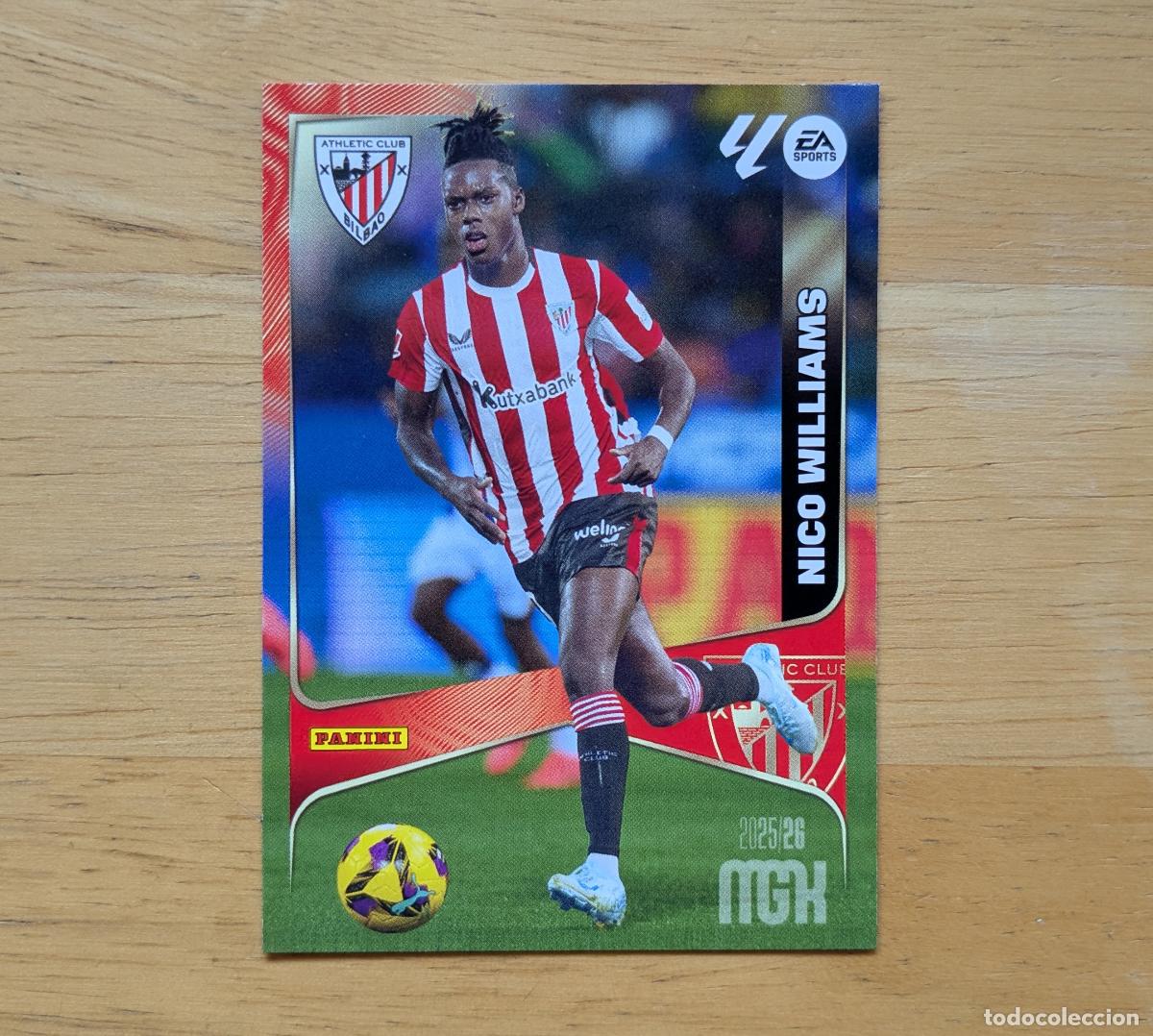 Football Stickers: MEGACRACKS 2025-2026 - NICO WILLIAMS - ATHLETIC CLUB - N&ordm; 53