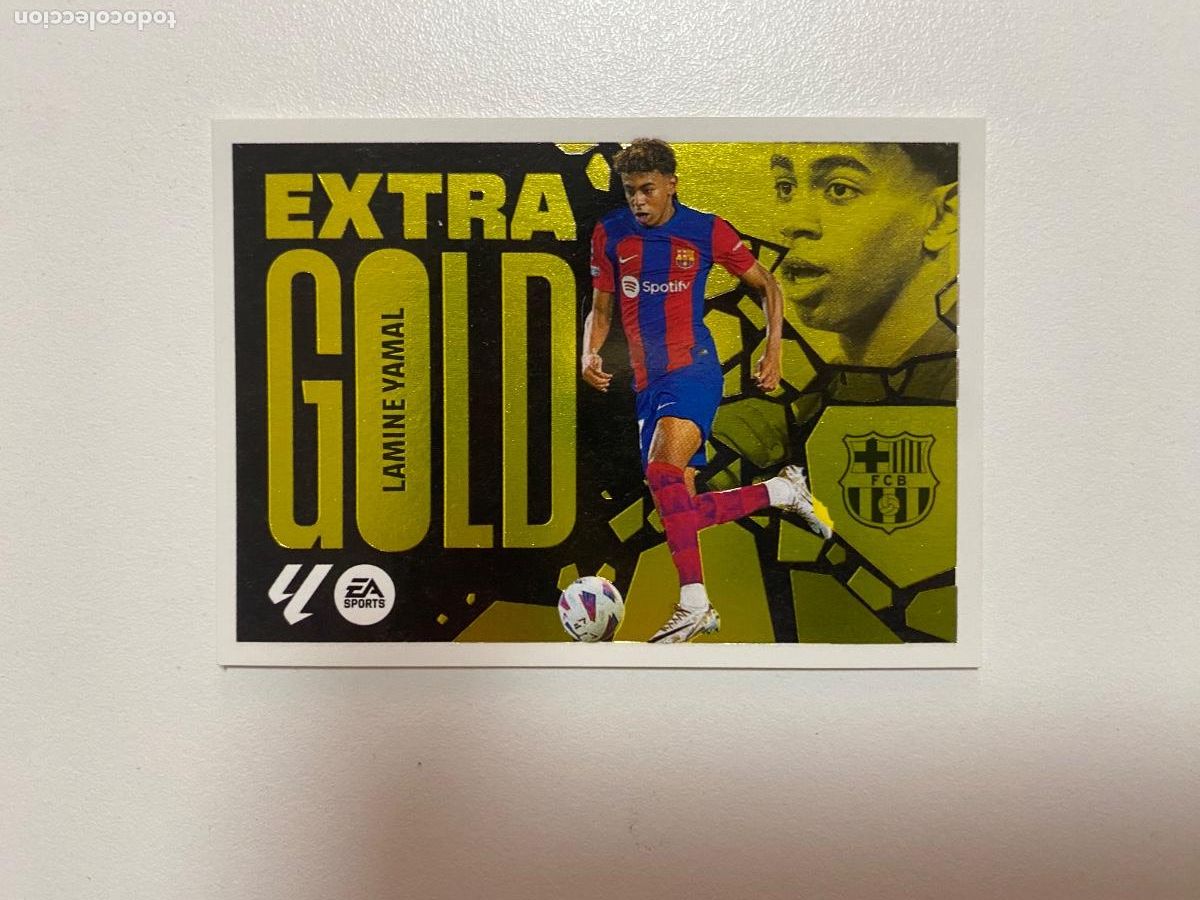 Football Stickers: EXTRA GOLD LAMINE YAMAL (F.C. BARCELONA) - LIGA ESTE 24 25 PANINI 2024 2025 LALIGA