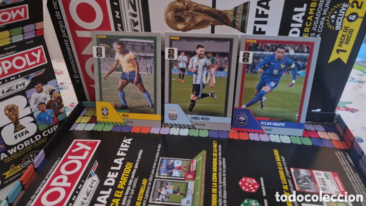Cartes &agrave; collectionner de Football: LOTE BASICO MESSI, MBAPPE, PEL&Eacute;⚽ PANINI &reg; MONOPOLY PRIZM FIFA WORLD CUP 2026 26 NUEVO