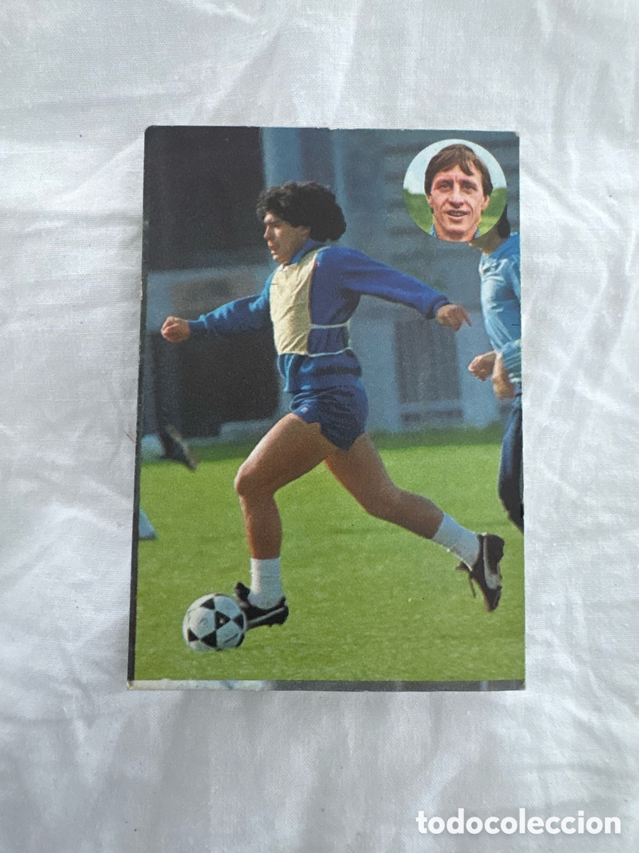 Cromos de f&uacute;tbol: CROMO 191 MARADONA APRENDE CRUYFF 1984 geprodesa el de las fotos