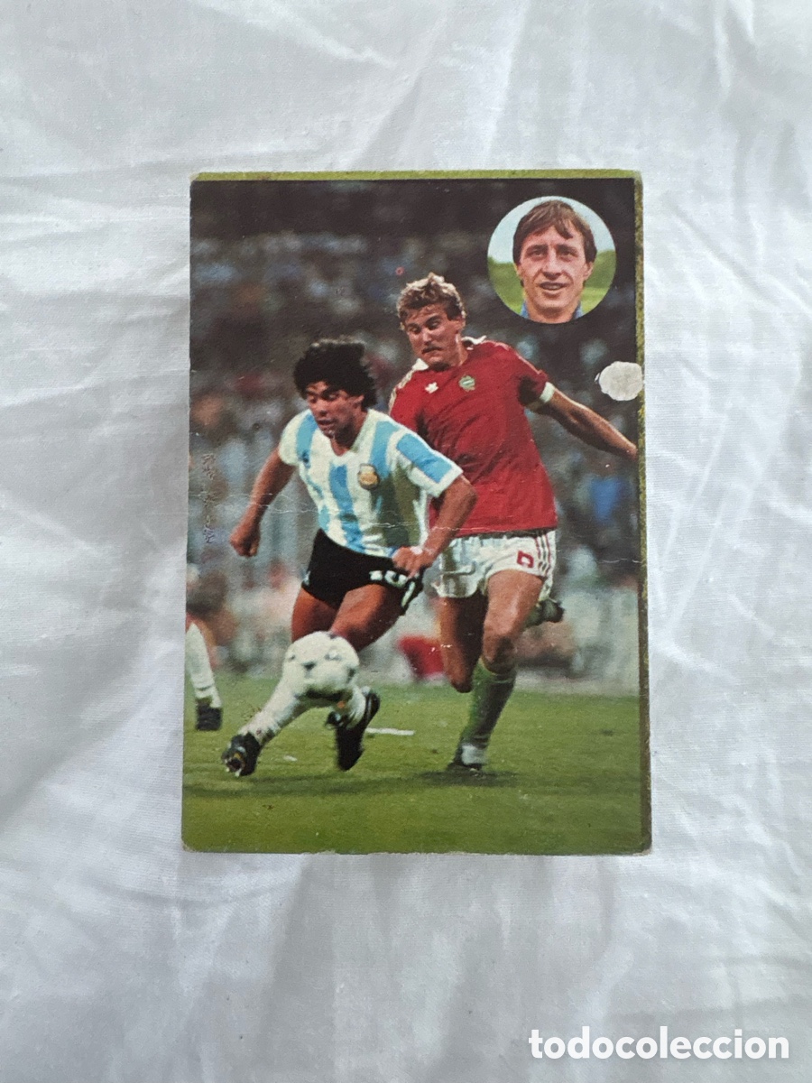 Cromos de f&uacute;tbol: CROMO 109 MARADONA ARGENTINA APRENDE CRUYFF 1984 geprodesa el de las fotos