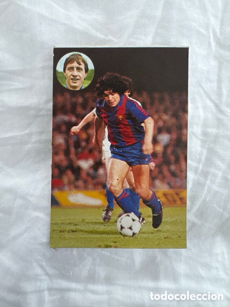 Cromos de f&uacute;tbol: CROMO 69 MARADONA BARCELONA APRENDE CRUYFF 1984 geprodesa el de las fotos