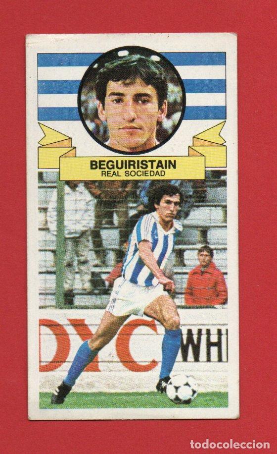 Cromos de f&uacute;tbol: ESTE 85 86 BEGUIRISTAIN DE LA REAL SOCIEDAD SIN PEGAR ESTE 1985 1986