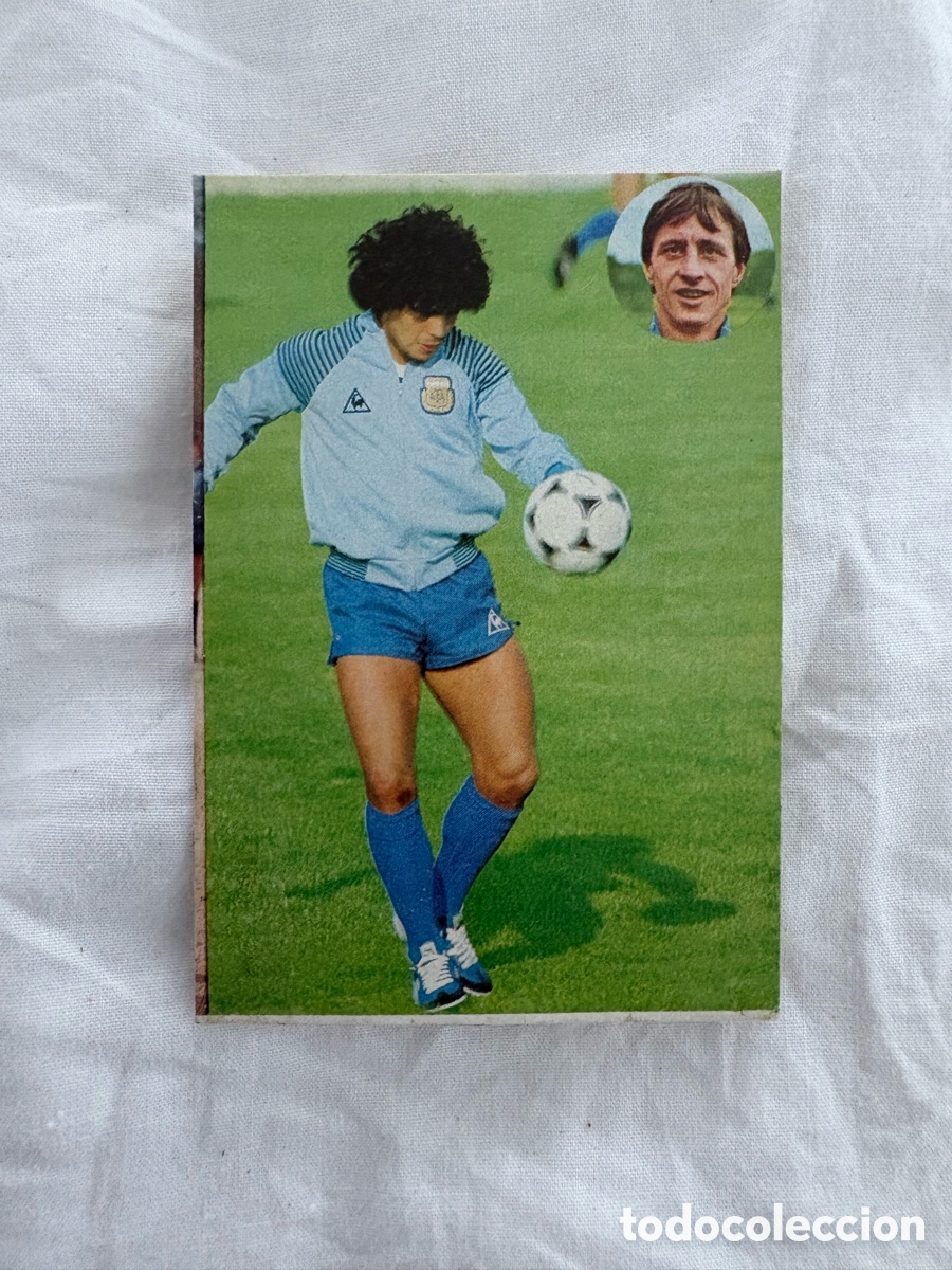 Cromos de f&uacute;tbol: CROMO 29 MARADONA ARGENTINA APRENDE CRUYFF 1984 geprodesa el de las fotos