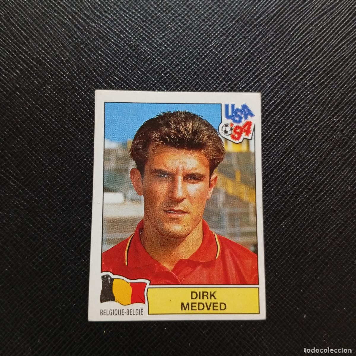 Fu&szlig;ball-Sticker: 379 DIRK MEDVED BELGICA PANINI MUNDIAL USA 94 CROMO FUTBOL 94 - SIN PEGAR - A57 PG64