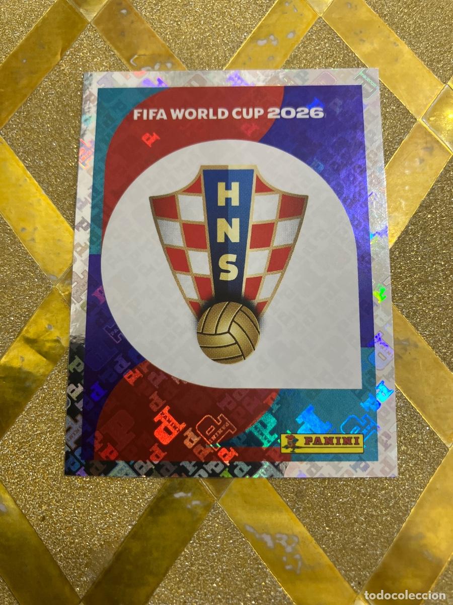 Cromos de f&uacute;tbol: CROMO DE F&Uacute;TBOL NUMERO CRO 1 ESCUDO DE CROACIA MUNDIAL 2026 MEXICO-EEUU-CANADA PANINI !