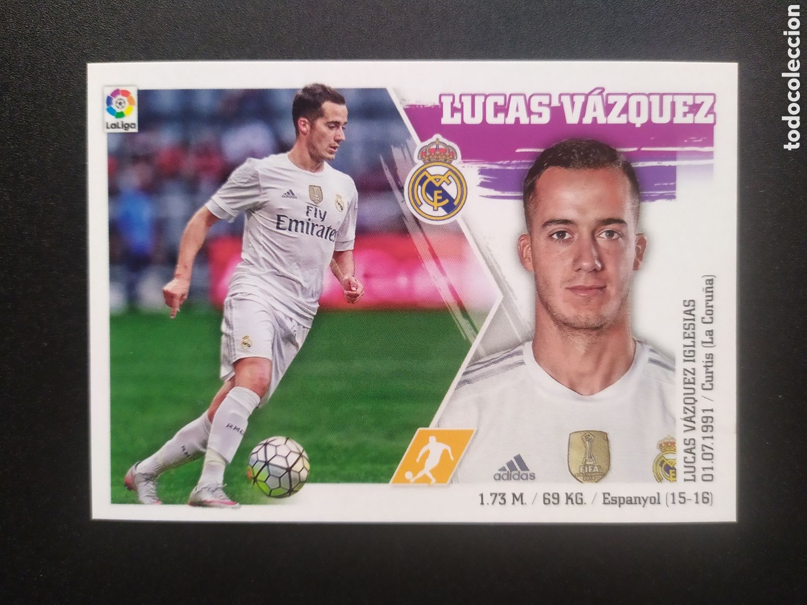 Cromos de f&uacute;tbol: Liga este 2015 2016 15 16 panini Lucas V&aacute;zquez n&deg; 21 Real Madrid