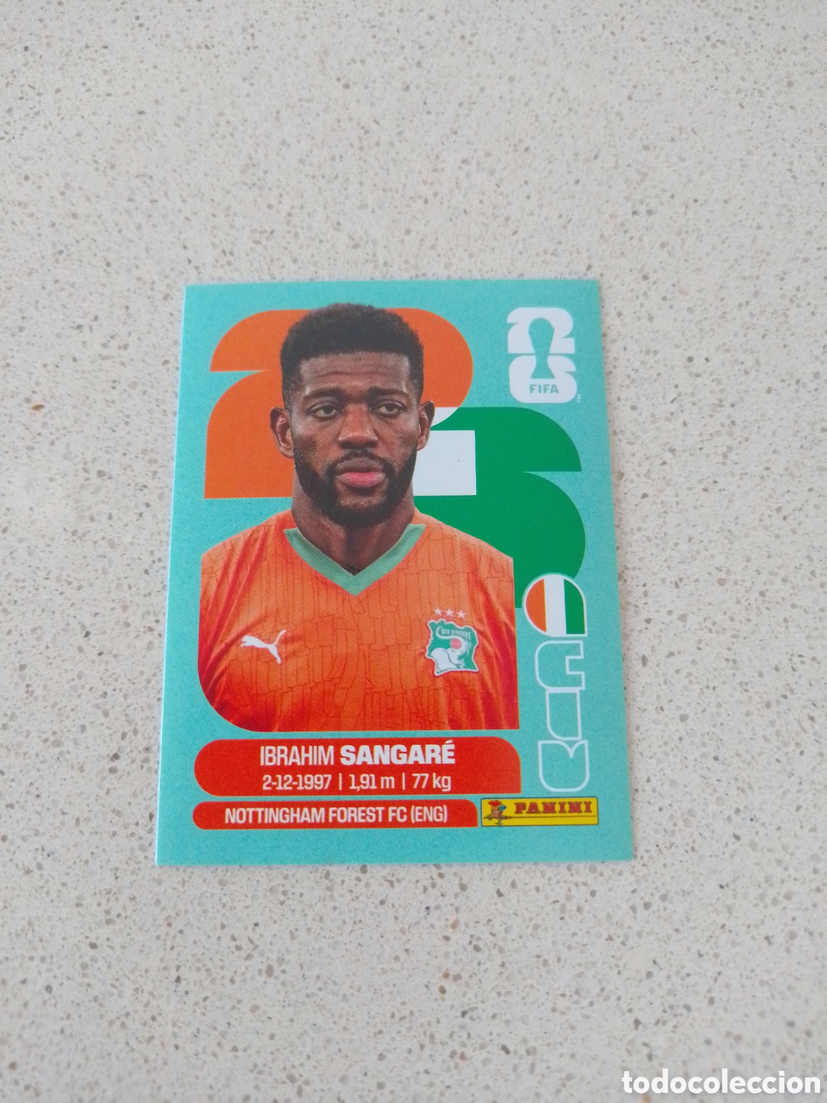 Cromos de f&uacute;tbol: CROMO NUMERO 12 SANGAR&Eacute; COSTA DE MARFIL. MUNDIAL 2026. PANINI.
