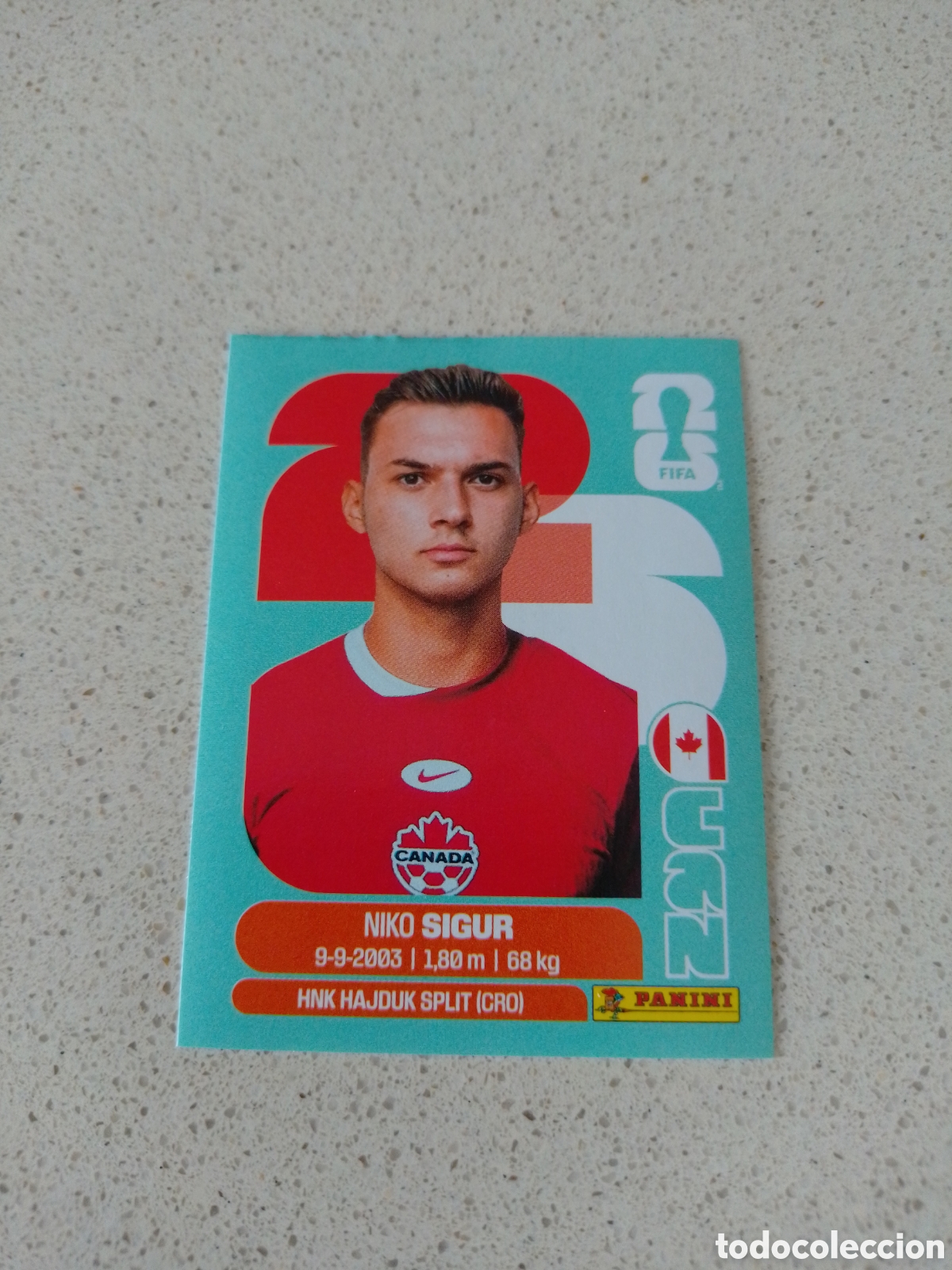 Cromos de f&uacute;tbol: CROMO NUMERO 16 SIGUR CANADA. MUNDIAL 2026. PANINI.