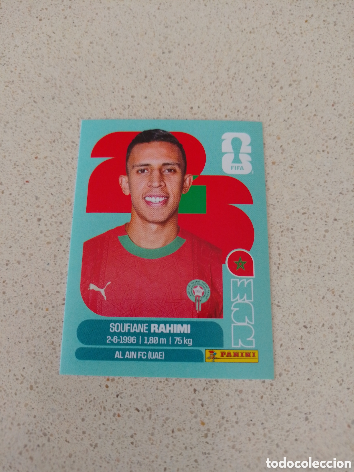 Cromos de f&uacute;tbol: CROMO NUMERO 18 RAHIMI MARRUECOS. MUNDIAL 2026. PANINI.