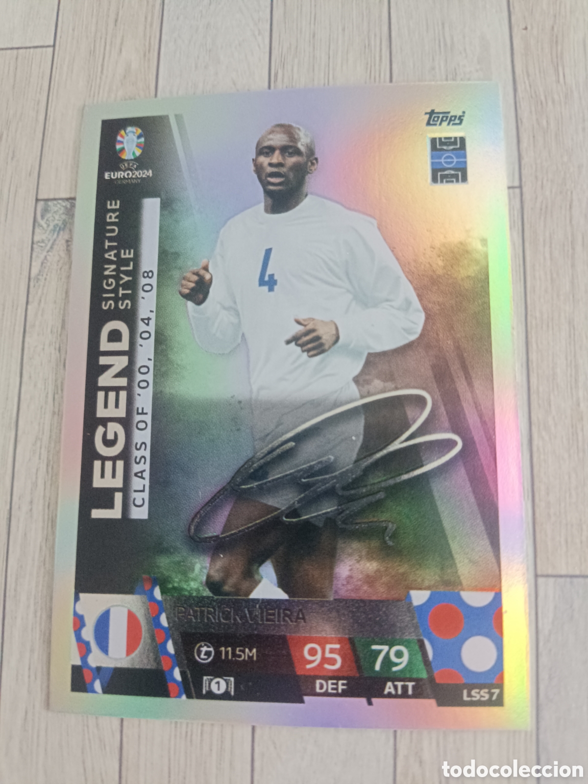Cromos de f&uacute;tbol: PATRICK VIEIRA FRANCIA LEGEND SIGNATURE STYLE EURO MATCH ATTAX 2024 EUROCOPA 24 GERMANY TOPPS