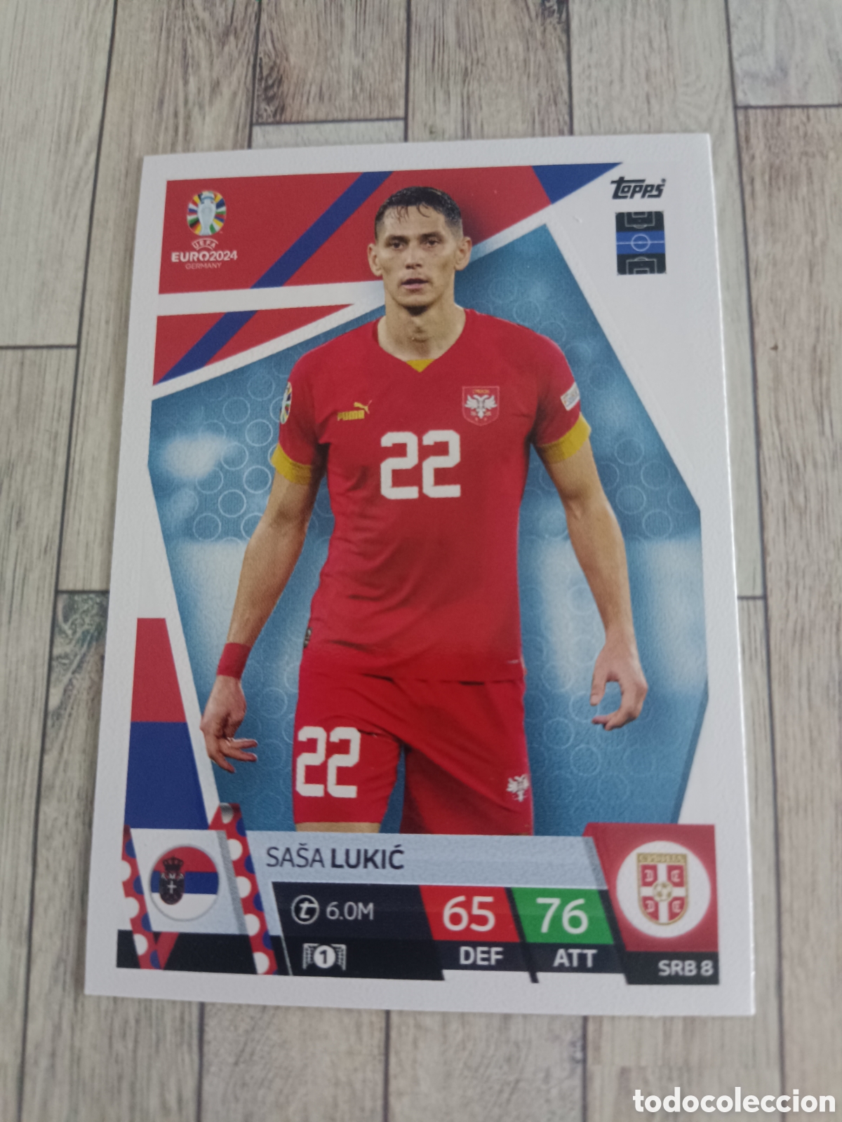 Cartes &agrave; collectionner de Football: SRB 8 SASA LUKIC SERBIA SRB8 EURO MATCH ATTAX 2024 EUROCOPA 24 GERMANY TOPPS