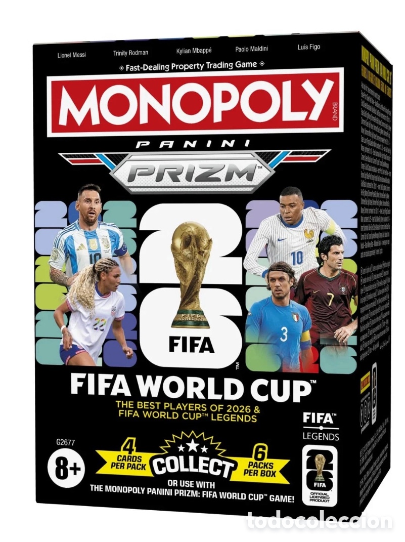 Cromos de f&uacute;tbol: Panini Prizm Monopoly FIFA World Cup 2026 Blaster Box FACTORY SEALED Messi Yamal