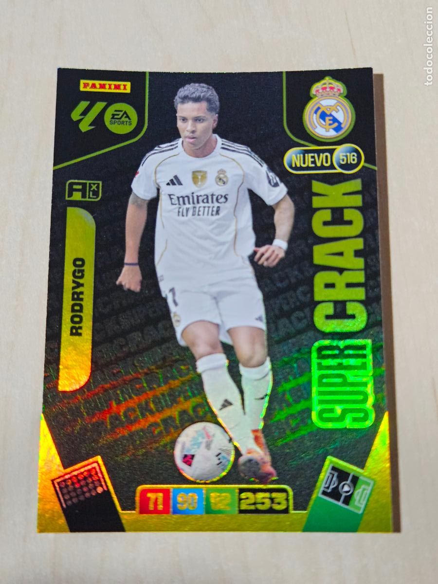 Cromos de f&uacute;tbol: FICHA N&ordm; 516 RODRYGO - ADRENALYN 25 26 - PANINI 2025 - 26 - CROMO - NUEVO SUPER CRACK