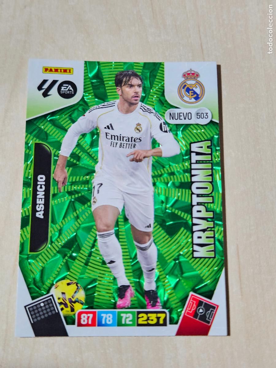 Cromos de f&uacute;tbol: FICHA N&ordm; 503 ASENCIO - ADRENALYN 25 26 - PANINI 2025 - 26 - CROMO - NUEVO KRYPTONITA