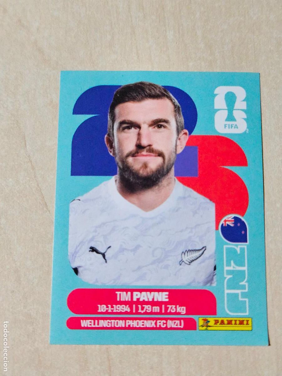 Cromos de f&uacute;tbol: NZL 6 TIM PAYNE NUEVA ZELANDA MUNDIAL 2026 PANINI. NUEVO SIN PEGAR