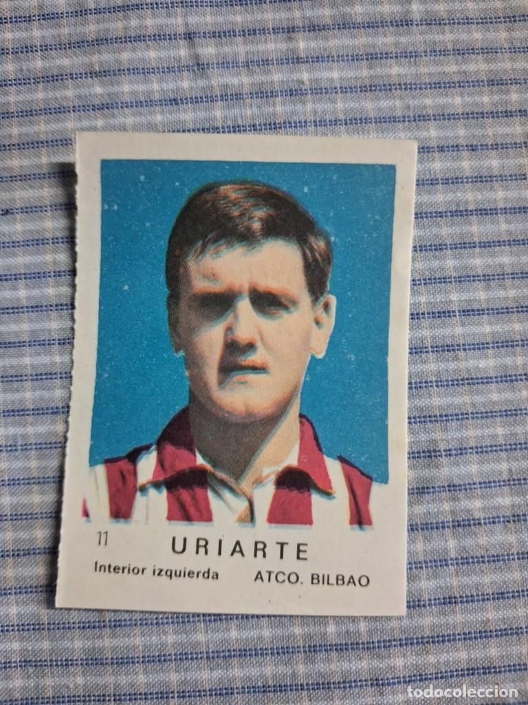 Figurine di Calcio: Cromo de F&uacute;tbol Frutos secos Churruca Temporada 1967/1968. Uriarte. Atl&eacute;tico Bilbao. N&ordm; 11. Sin uso.
