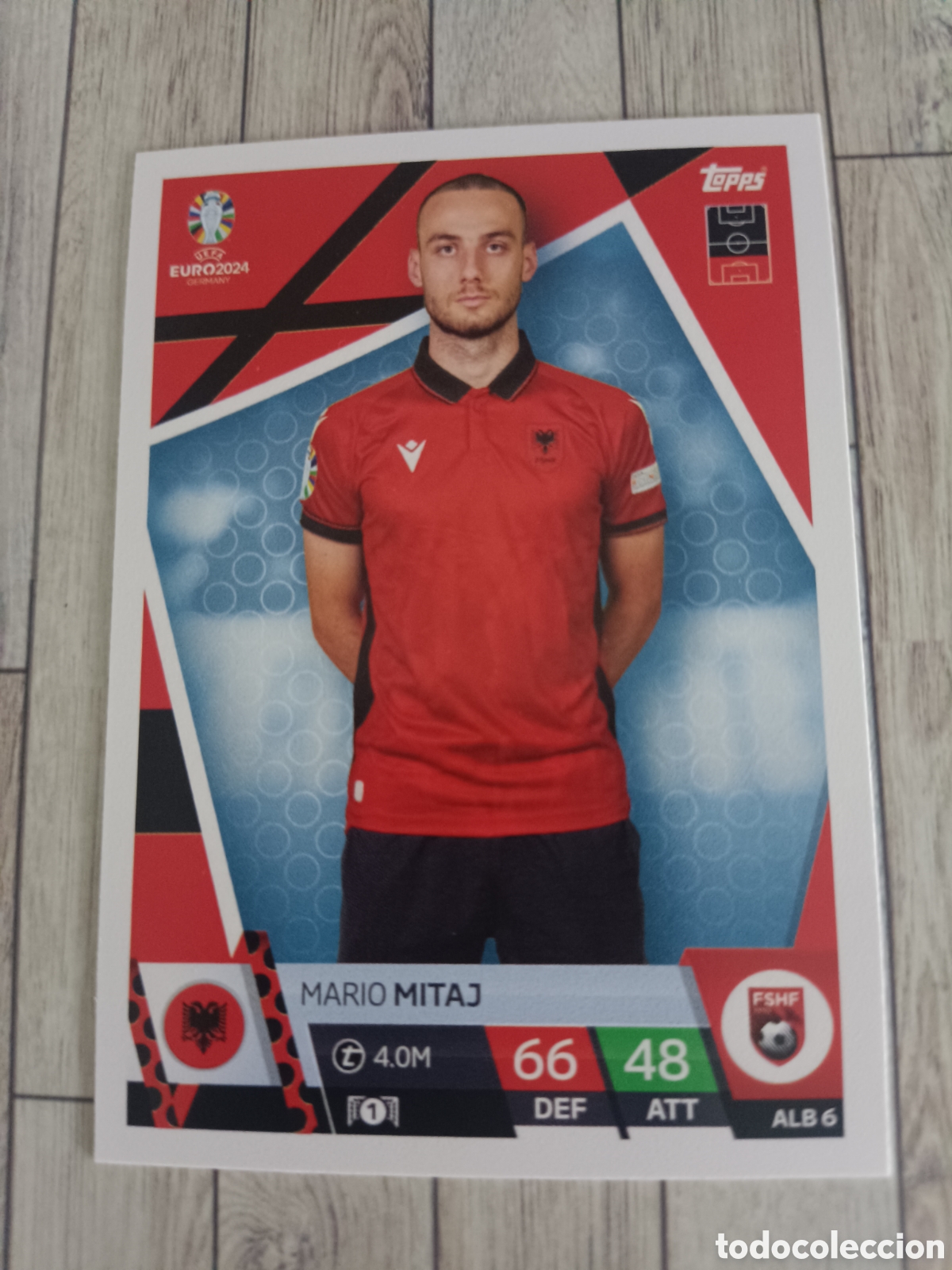 Figurine di Calcio: ALB6 MARIO MITAJ ALBANIA ALB 6 EURO MATCH ATTAX 2024 EUROCOPA 24 GERMANY TOPPS