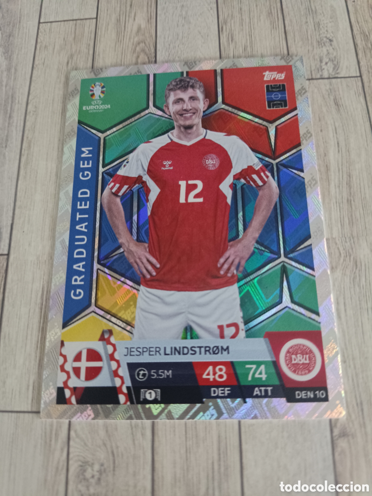 Figurine di Calcio: DEN 10 GRADUATED GEM LINDSTROM DINAMARCA TOPPS MATCH ATTAX UEFA EURO 2024 GERMANY