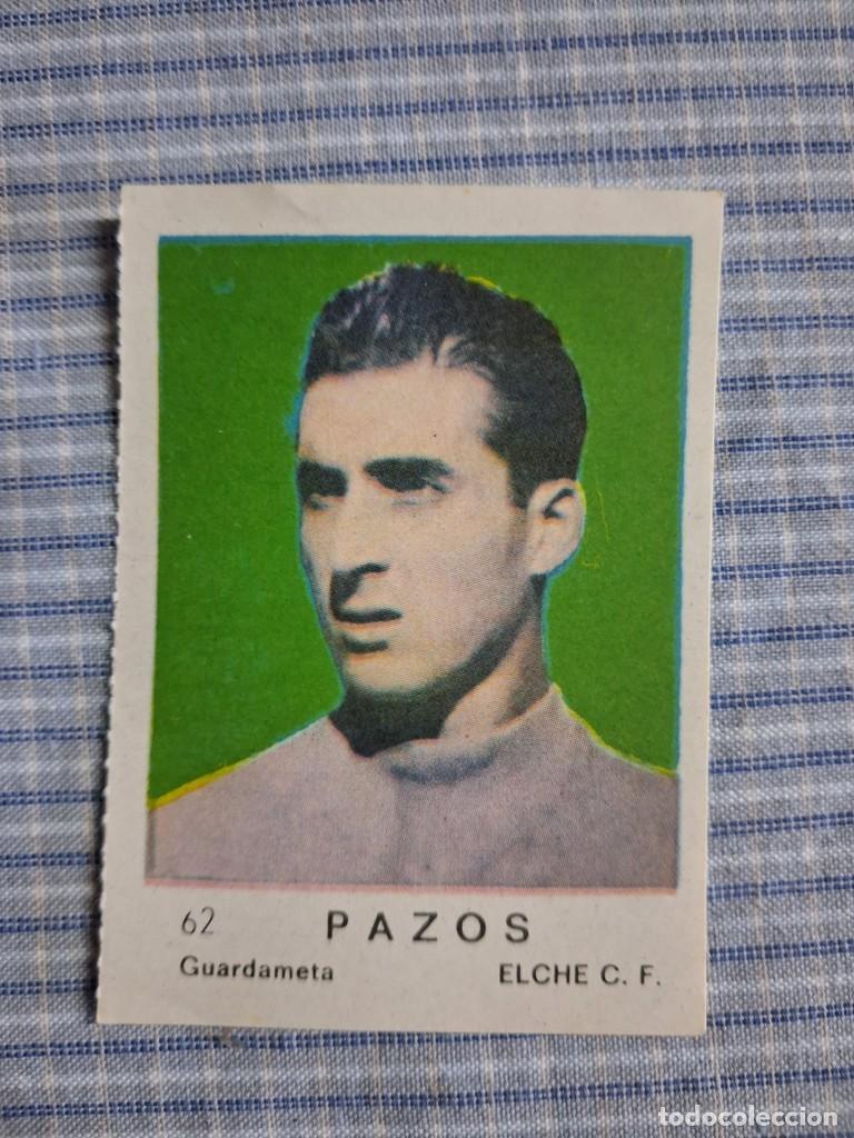 Cromos de Futebol: Cromo de F&uacute;tbol Frutos secos Churruca Temporada 1967/1968. Pazos. Elche C.F. N&ordm; 62. Sin uso.