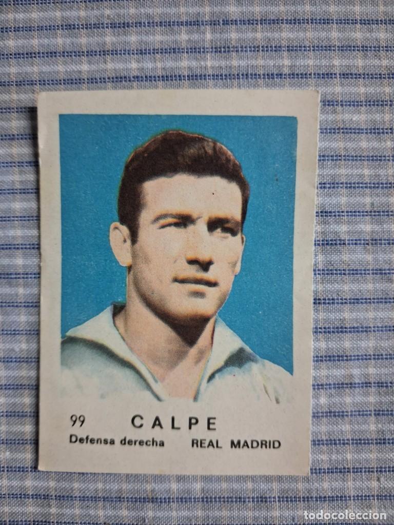 Cromos de f&uacute;tbol: Cromo de F&uacute;tbol Frutos secos Churruca Temporada 1967/1968. Calpe. Real Madrid. N&ordm; 99. Sin uso.