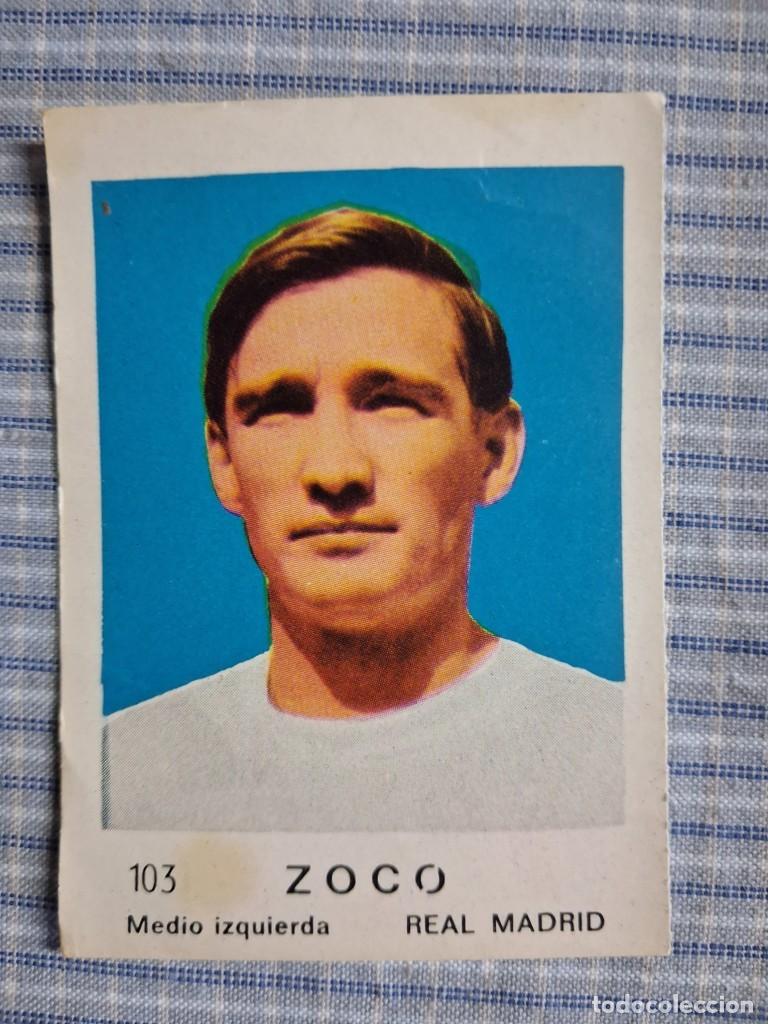 Figurine di Calcio: Cromo de F&uacute;tbol Frutos secos Churruca Temporada 1967/1968. Zoco. Real Madrid. N&ordm; 103. Sin uso.