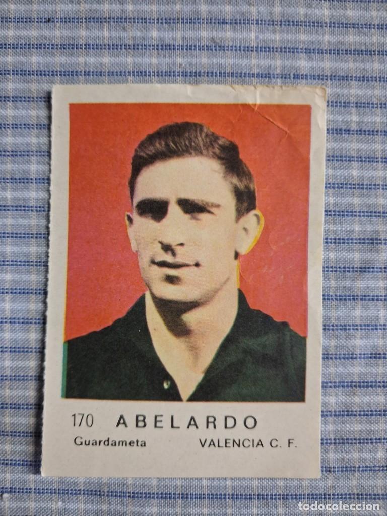 Cromos de f&uacute;tbol: Cromo de F&uacute;tbol Frutos secos Churruca Temporada 1967/1968. Abelardo. Valencia C.F. N&ordm; 170. Sin uso.
