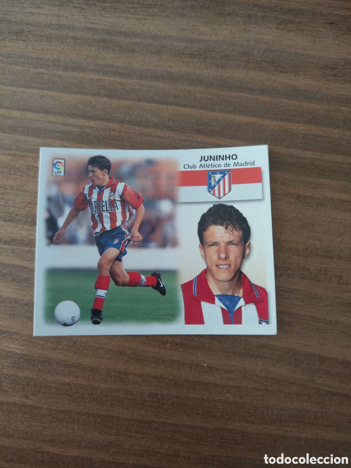 Cromos de f&uacute;tbol: Este 99 00 sin pegar Atl&eacute;tico Madrid Juninho baja