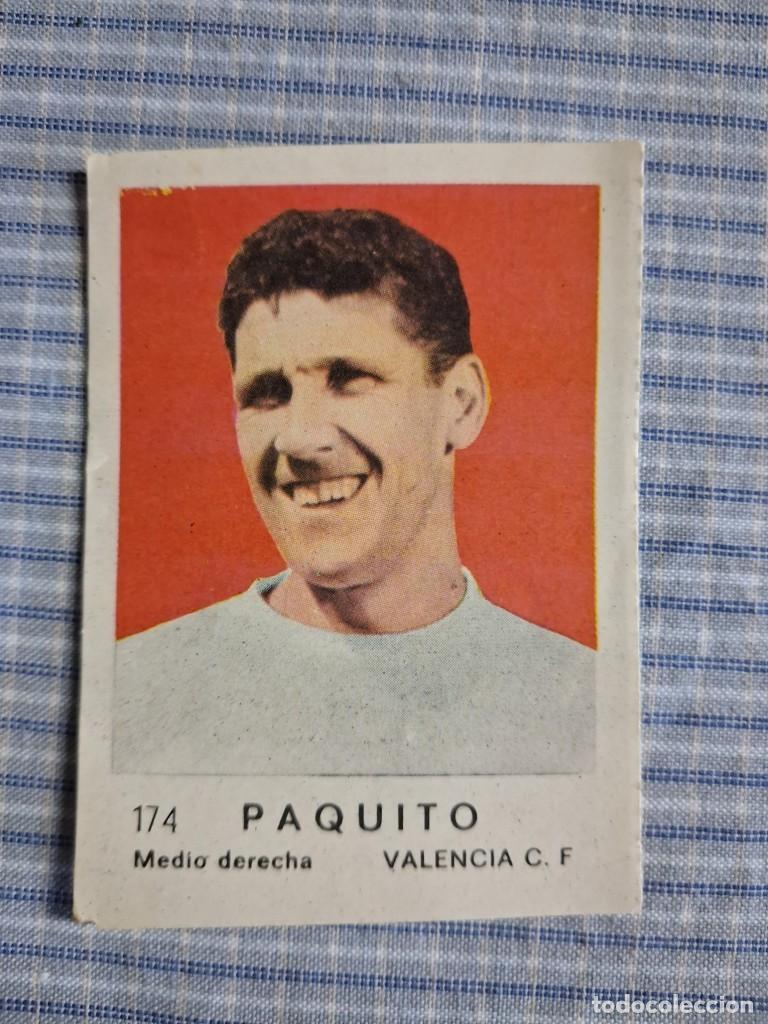 Cromos de f&uacute;tbol: Cromo de F&uacute;tbol Frutos secos Churruca Temporada 1967/1968. Paquito. Valencia C.F. N&ordm; 174. Sin uso.