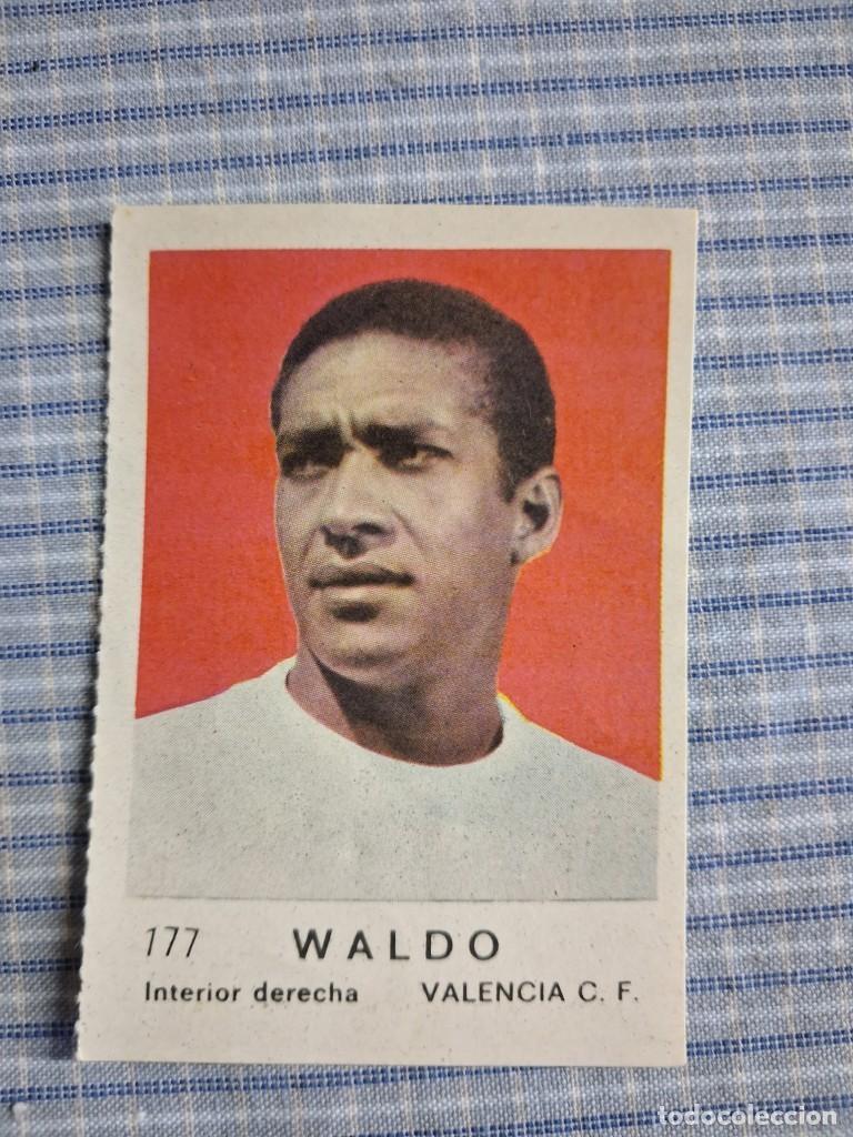 Cromos de f&uacute;tbol: Cromo de F&uacute;tbol Frutos secos Churruca Temporada 1967/1968. Waldo. Valencia C.F. N&ordm; 177. Sin uso.