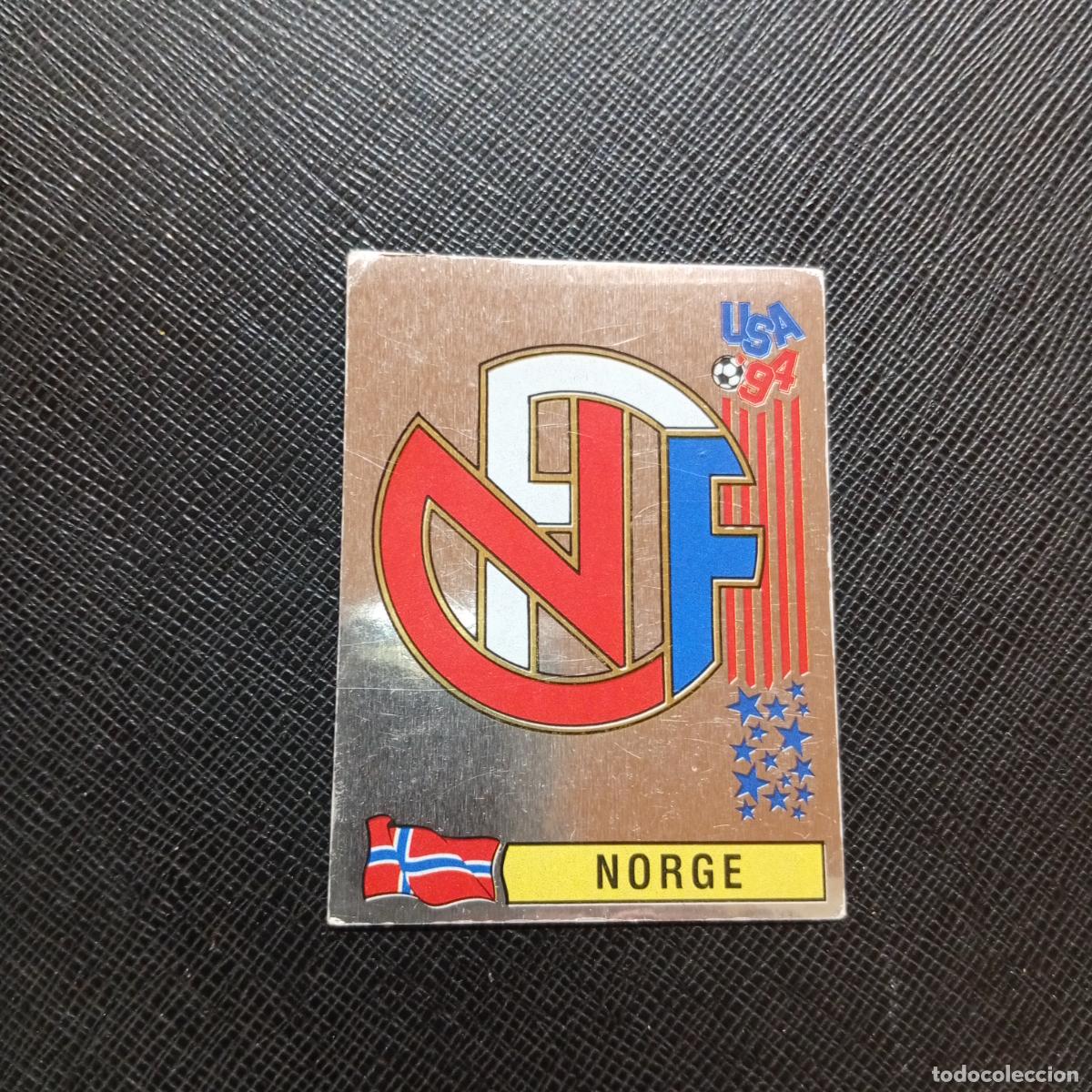 Cromos de Futebol: 344 ESCUDO NORUEGA PANINI MUNDIAL USA 94 CROMO FUTBOL 1994 - SIN PEGAR - A57 PG208
