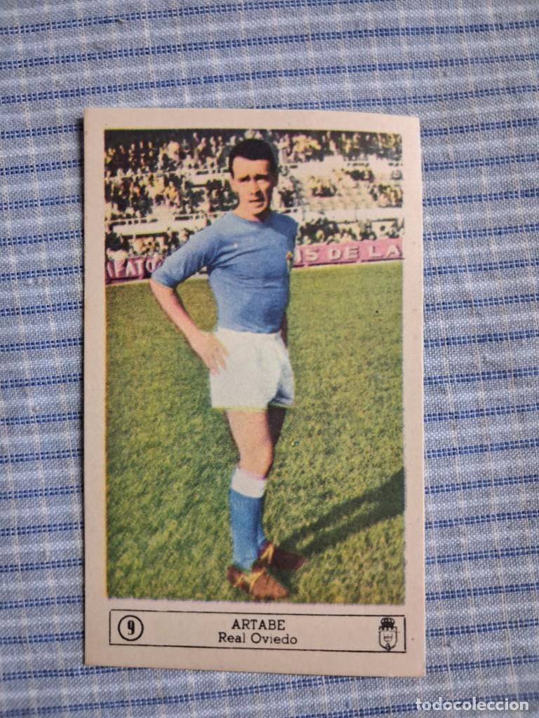 Cromos de f&uacute;tbol: Cromo Liga 1959 1960. Artabe. Real Oviedo. N&ordm; 9. Editorial Ferca. Sin uso. Ver imagen