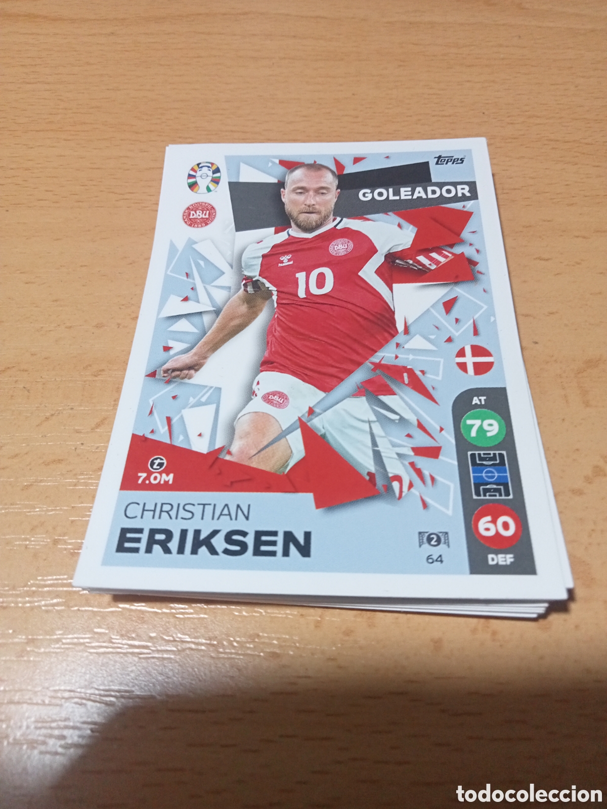 Cromos de f&uacute;tbol: cromo 64 Christian Eriksen uefa euro 2024 Germany
